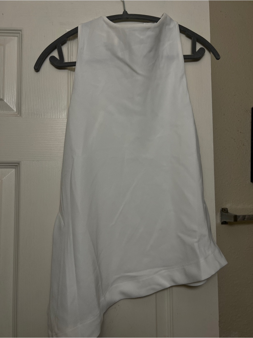 Princess Polly White Asymmetrical Halter Top